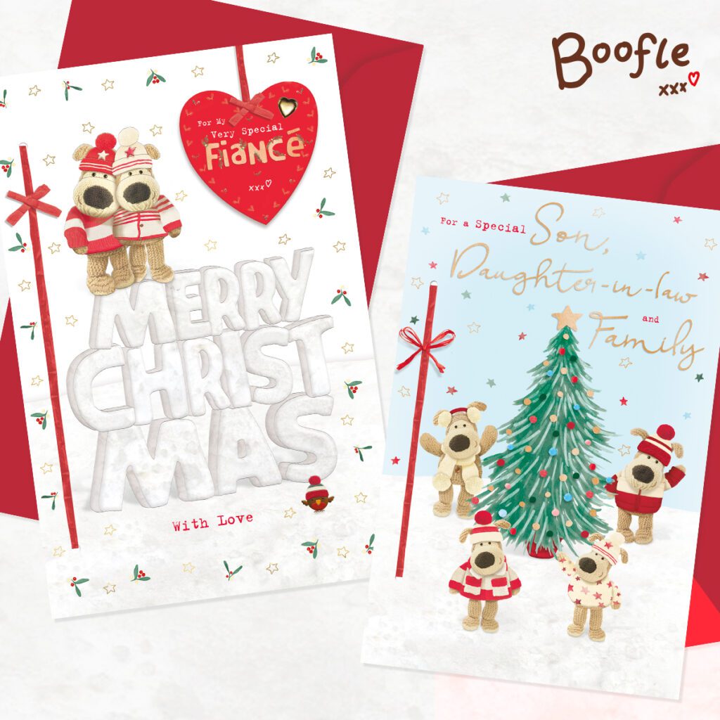 Boofle Christmas card. What to write in a Christmas card