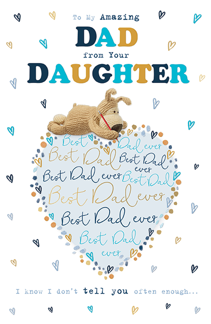 Boofle Father's day card from the daughter