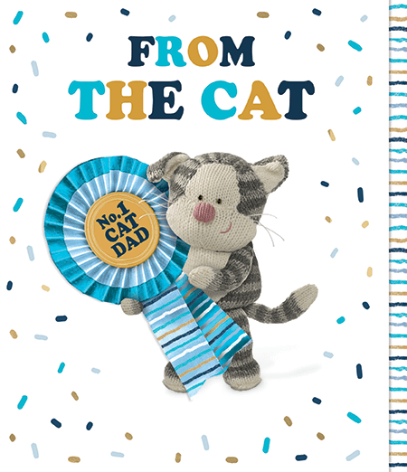Boofle Father's Day card from the cat
