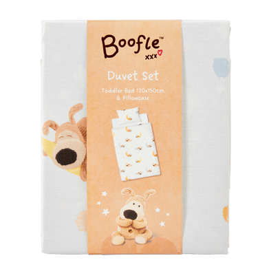 A soft coloured duvet set with a teddy bear print.